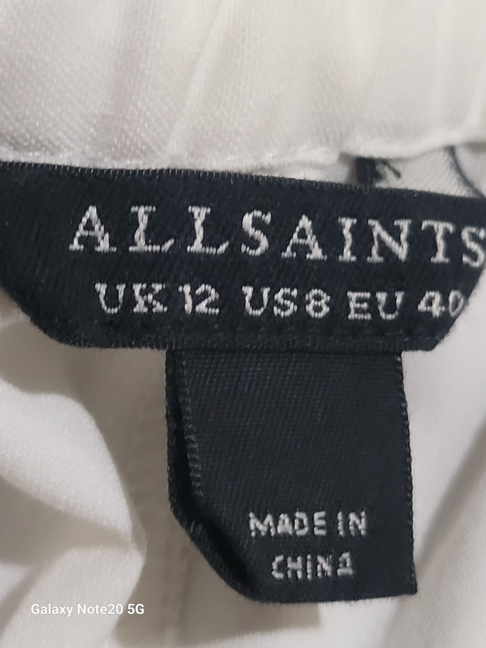 AllSaints White Aleida Tri Trouser Pants Pleated Ankle Casual EUC US 8 - Picture 2 of 10